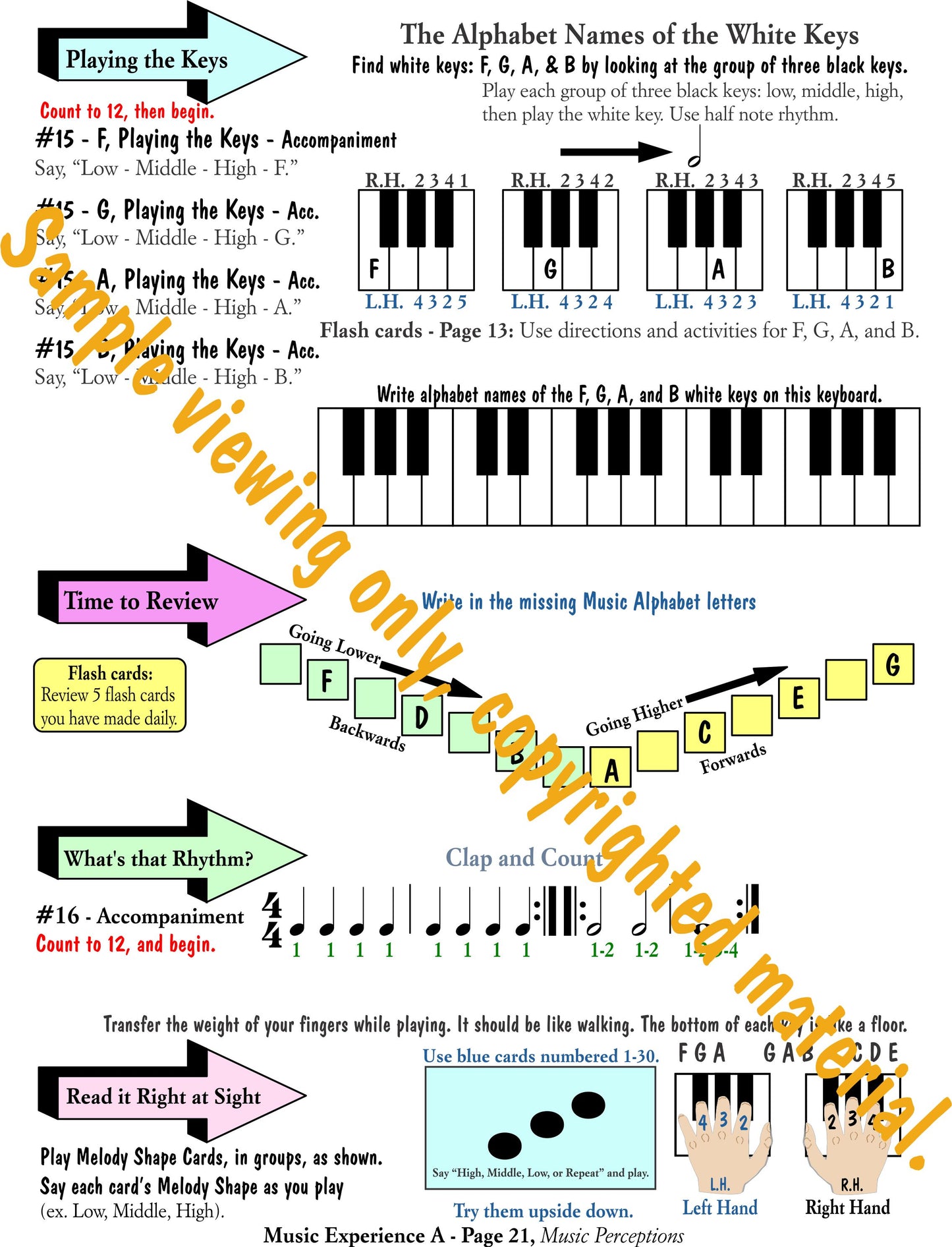 Music Experience A - Activity Page.