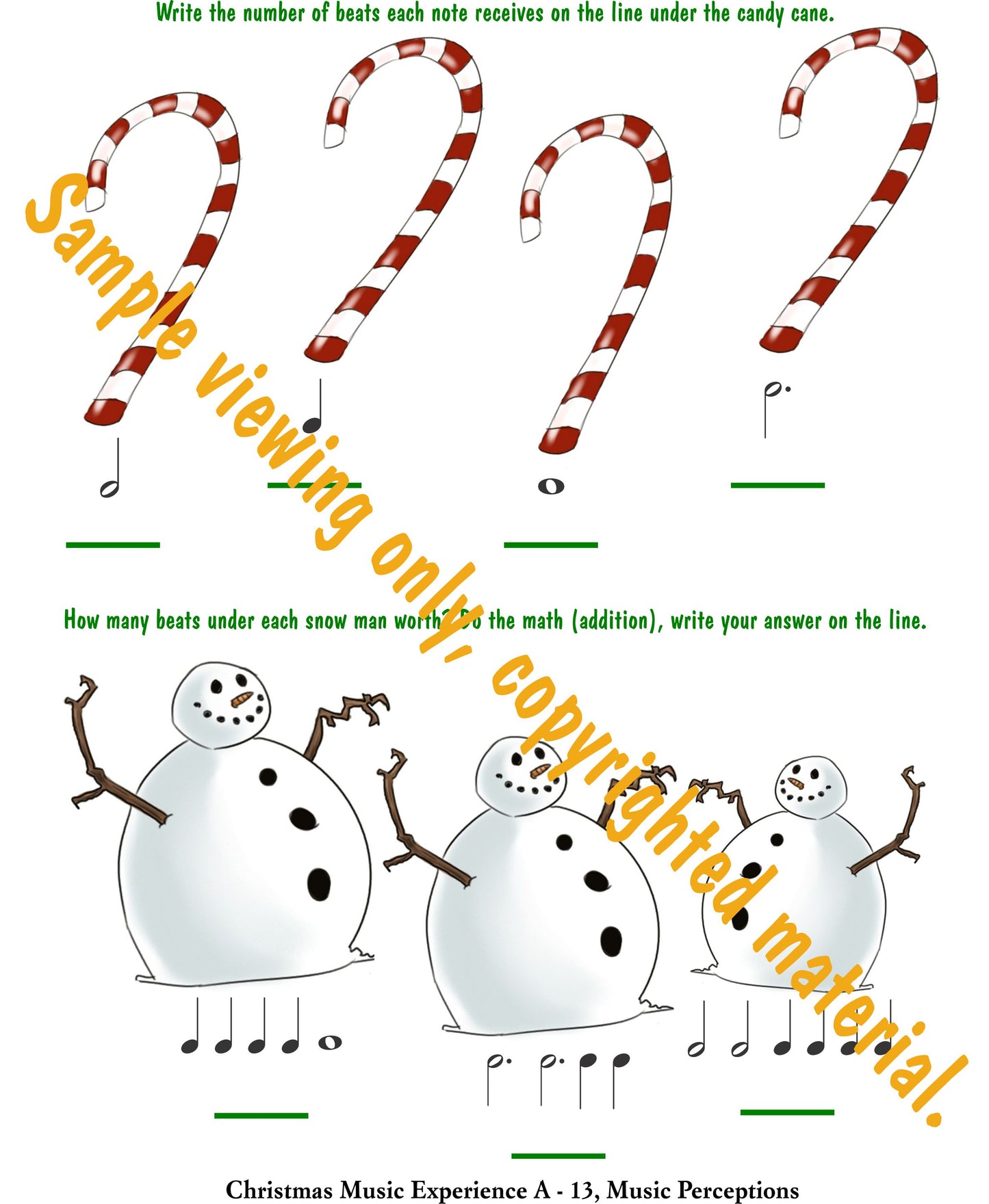 Music Experience A Christmas - Activity Page.