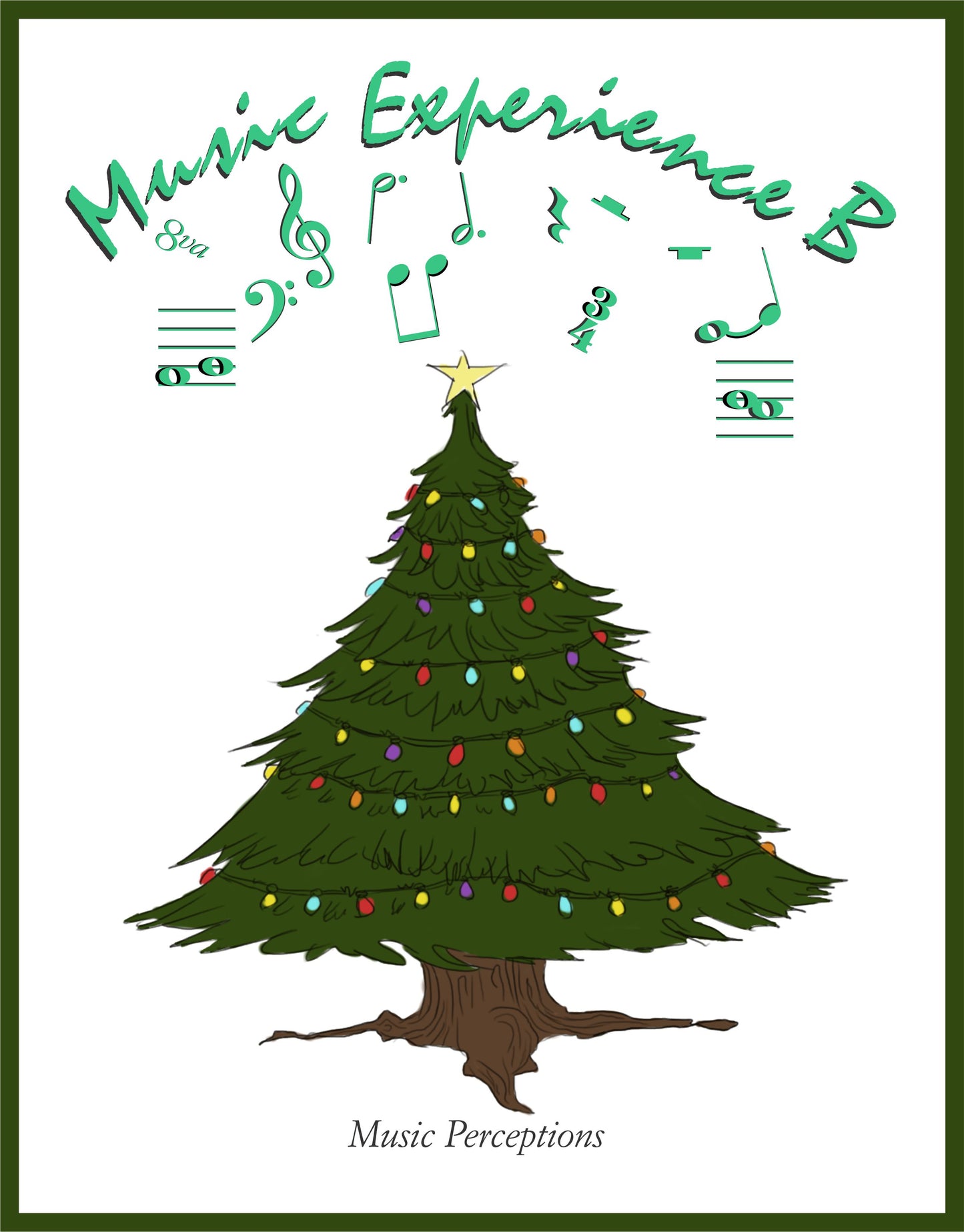 Great for Christmas music camps, group or private study. The Music Experience B book is an excellent introduction to eighth note rhythms and staff notation. Its intended user is aged 7-9. Included Christmas arrangements: Up on the Housetop, Joy to the World, Away in a Manger and We Wish You a Merry Christmas. By LeAnn Halvorson Cover art by Val Halvorson