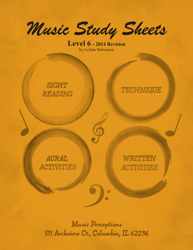 Music Study Sheets Level 6, 2014 and 2003 Revision edition includes Sight Reading, Technique, Music Theory Written Activities and Aural Activities, perfect for any music student preparing for the Level 6 AIM exams held through ISMTA. Bonus pages from the 2003 edition have been added, along with access to Aural Activity .mp3 files and Answer Pages on the Music Perceptions website.